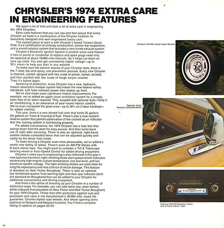 1974 Chrysler Brochure Page 19